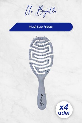 Nascita Üç Boyutlu Saç Fırçası Geri Dönüştürülebilir Mavi 4275 x 4 Adet