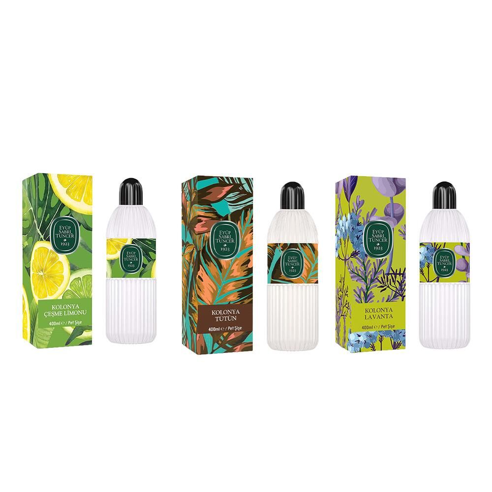 Eyüp Sabri Tuncer Kolonya Çeşme Limonu, Tütün ve Lavanta Pet Şişe 400 ml