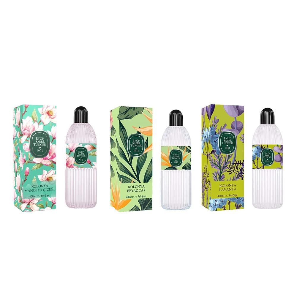 Eyüp Sabri Tuncer Kolonya Manolya Çiçeği, Beyaz Çay ve Lavanta Pet Şişe 400 ML
