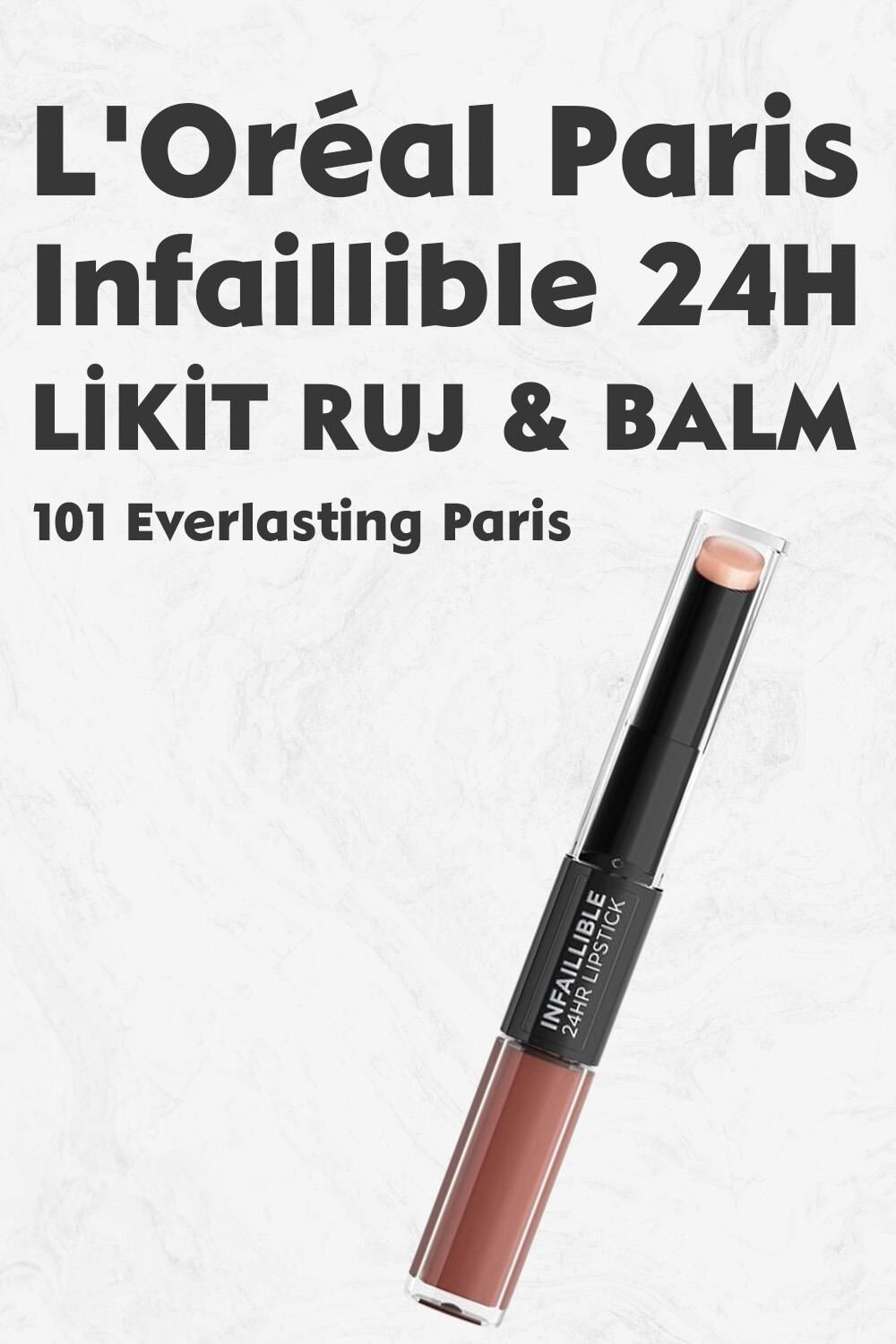 Loreal Paris Infaillible 24H Kalıcı Likit Ruj & Balm 101 Everlasting Paris