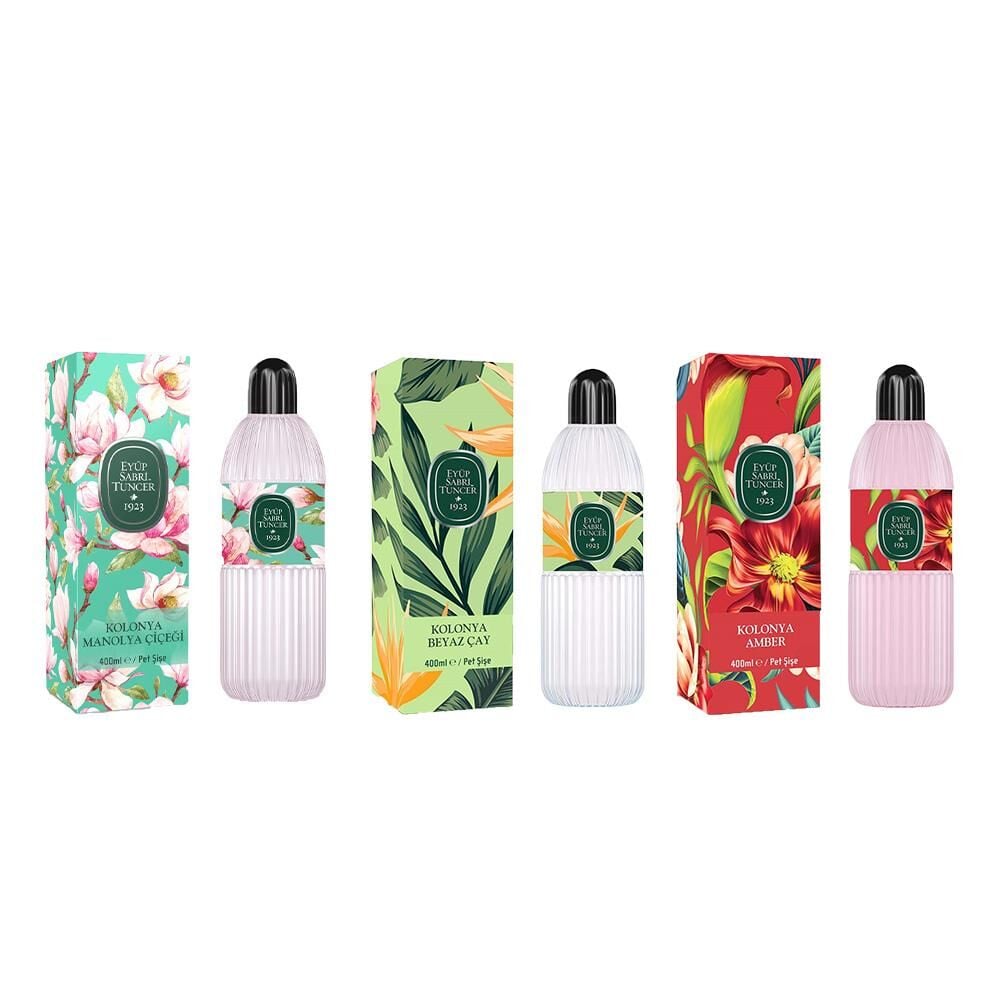 Eyüp Sabri Tuncer Kolonya Manolya Çiçeği, Beyaz Çay ve Amber Pet Şişe 400 ML