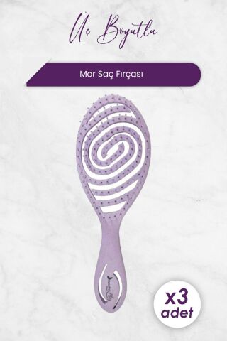 Nascita Üç Boyutlu Saç Fırçası Geri Dönüştürülebilir Mor 4213 x 3 Adet