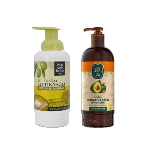 Eyüp Sabri Tuncer Köpük El Sabunu Zeytinyağlı ve Sıvı Sabun Avokado Yağlı