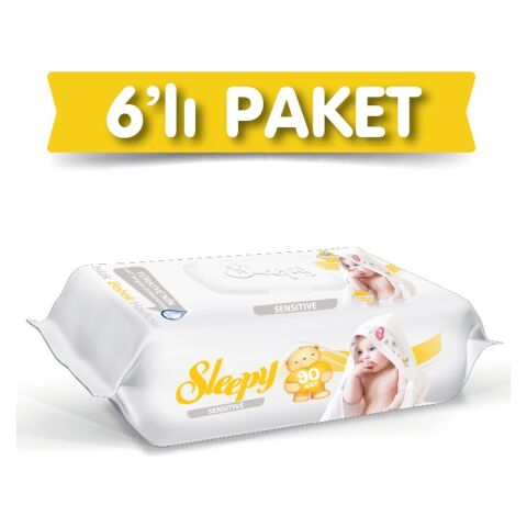 Sleepy Sensitive Islak Havlu 6 x 90'lı