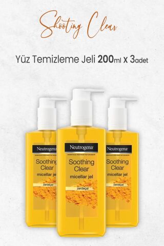 Neutrogena Soothing Clear Yüz Temizleme Jeli 200ml x 3 Adet