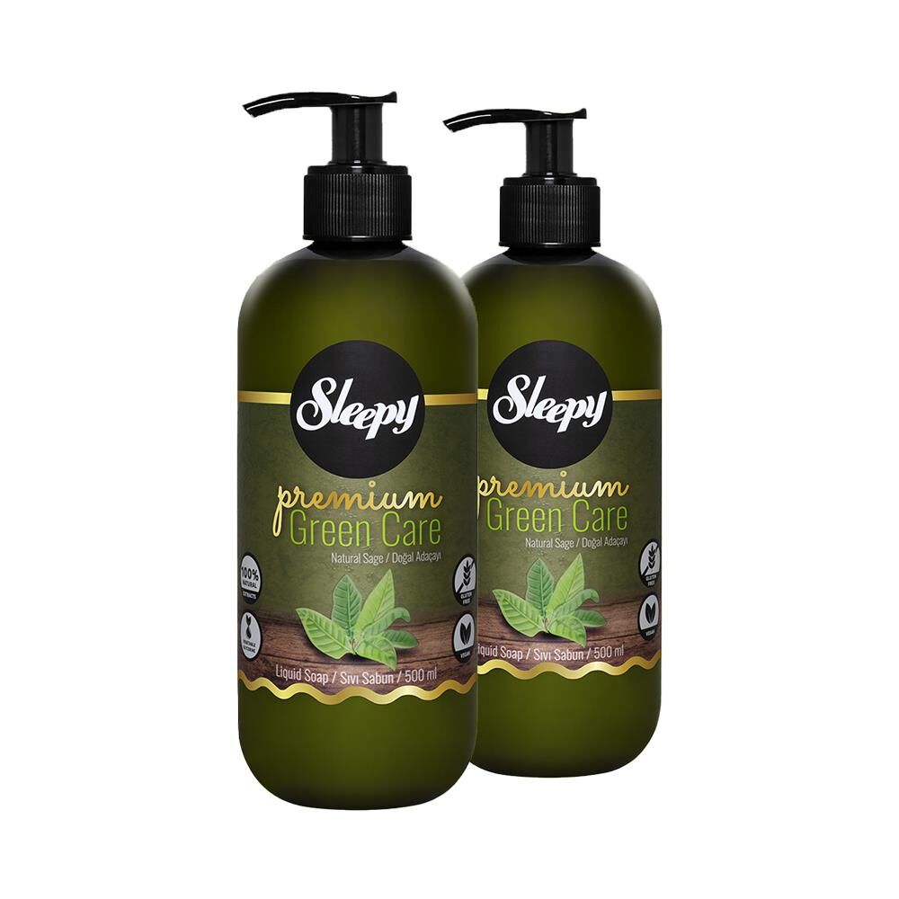 Sleepy Premium Green Care Sıvı Sabun Adaçayı 500 ml x 2