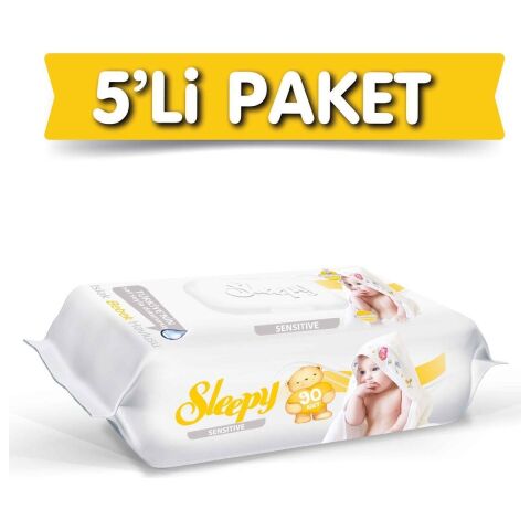Sleepy Sensitive Islak Havlu 90LI 5'li