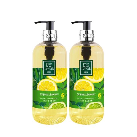 Eyüp Sabri Tuncer Doğal Zeytinyağlı Sıvı Sabun Çeşme Limonu 500 ml x 2 Adet
