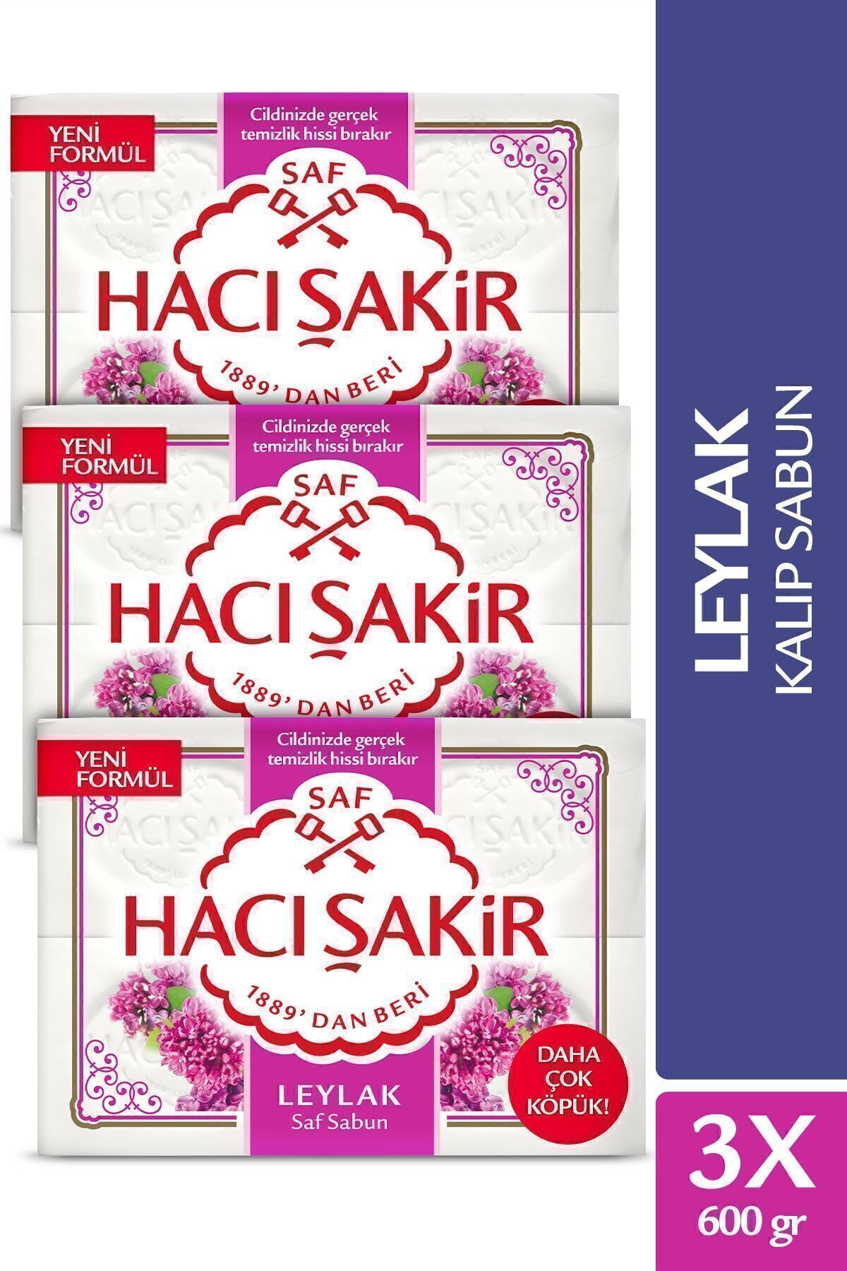 Hacı Şakir Leylak Kalıp Sabun 4x150GR x 3 Adet
