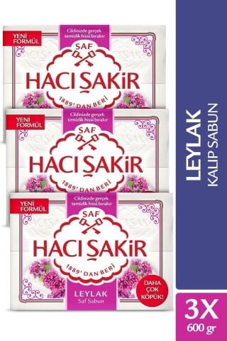 Hacı Şakir Leylak Kalıp Sabun 4x150GR x 3 Adet