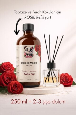 Rosie Rose de Minuit Çubuklu Oda Kokusu Yedek Şişe 250 ml – Gece Gülü Aromalı Yedek Şişe
