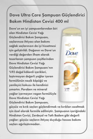 Sleepy Natural Ultra Hassas Hijyenik Ped Uzun 20 Adet X3 ve Dove Ultra Care Şampuan Güçlendirici Bakım Hindistan Cevizi 400 ml