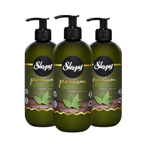 Sleepy Premium Green Care Sıvı Sabun Adaçayı 500 ml x 3