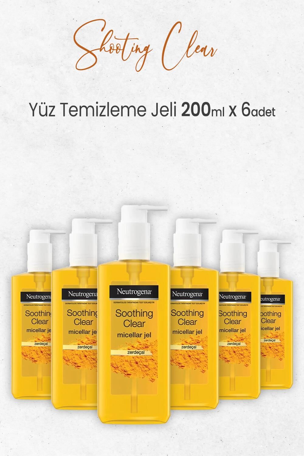 Neutrogena Soothing Clear Yüz Temizleme Jeli 200ml x 6 Adet