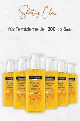 Neutrogena Soothing Clear Yüz Temizleme Jeli 200ml x 6 Adet