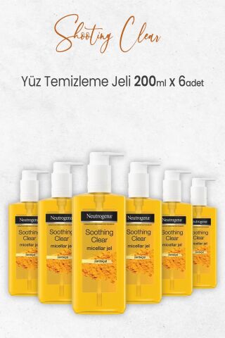 Neutrogena Soothing Clear Yüz Temizleme Jeli 200ml x 6 Adet