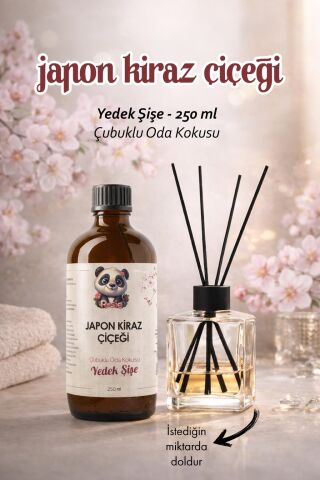 Rosie Japon Kiraz Çiçeği Çubuklu Oda Kokusu Yedek Şişe 250 ml – Sakura Reed Diffuser Refill