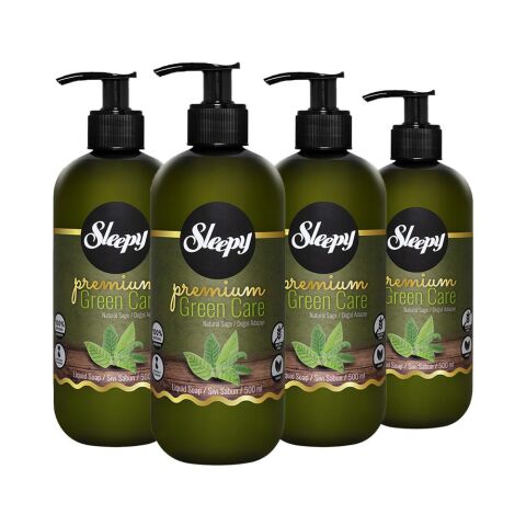 Sleepy Premium Green Care Sıvı Sabun Adaçayı 500 ml x 4