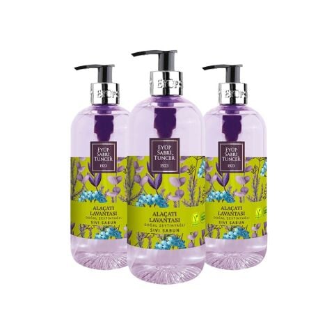 Düvenci Toptan Eyüp Sabri Tuncer Alaçatı Lavantası Sıvı Sabun Seti 500 ml x 3