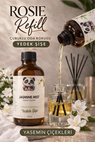 Rosie Jasmine Mist Çubuklu Oda Kokusu Yedek Şişe 250 ml – Reed Diffuser Refill