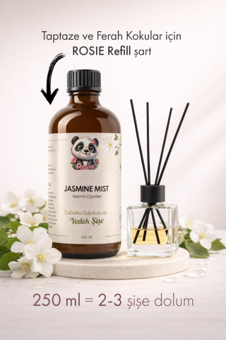Rosie Jasmine Mist Çubuklu Oda Kokusu Yedek Şişe 250 ml – Reed Diffuser Refill