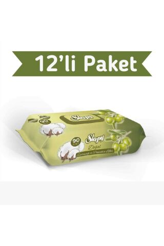 Sleepy Zeytinyağlı Islak Havlu 12X90 lı 1080 Yaprak