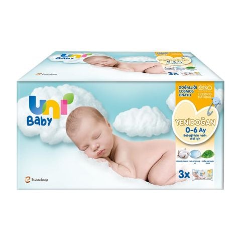 Uni Baby Islak Havlu Yenidoğan (40x3) 120'li