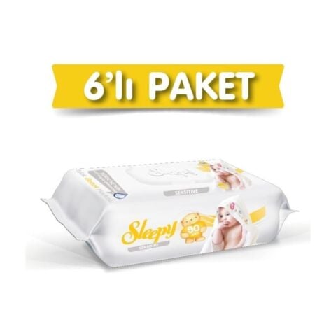 Sleepy Sensitive Islak Havlu 6'lı Paket 540 Yaprak
