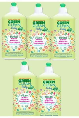 Green Clean Baby Organik Portakal Yağlı Bitkisel Emzik Biberon Temizleyici (500 Ml) - 5'li