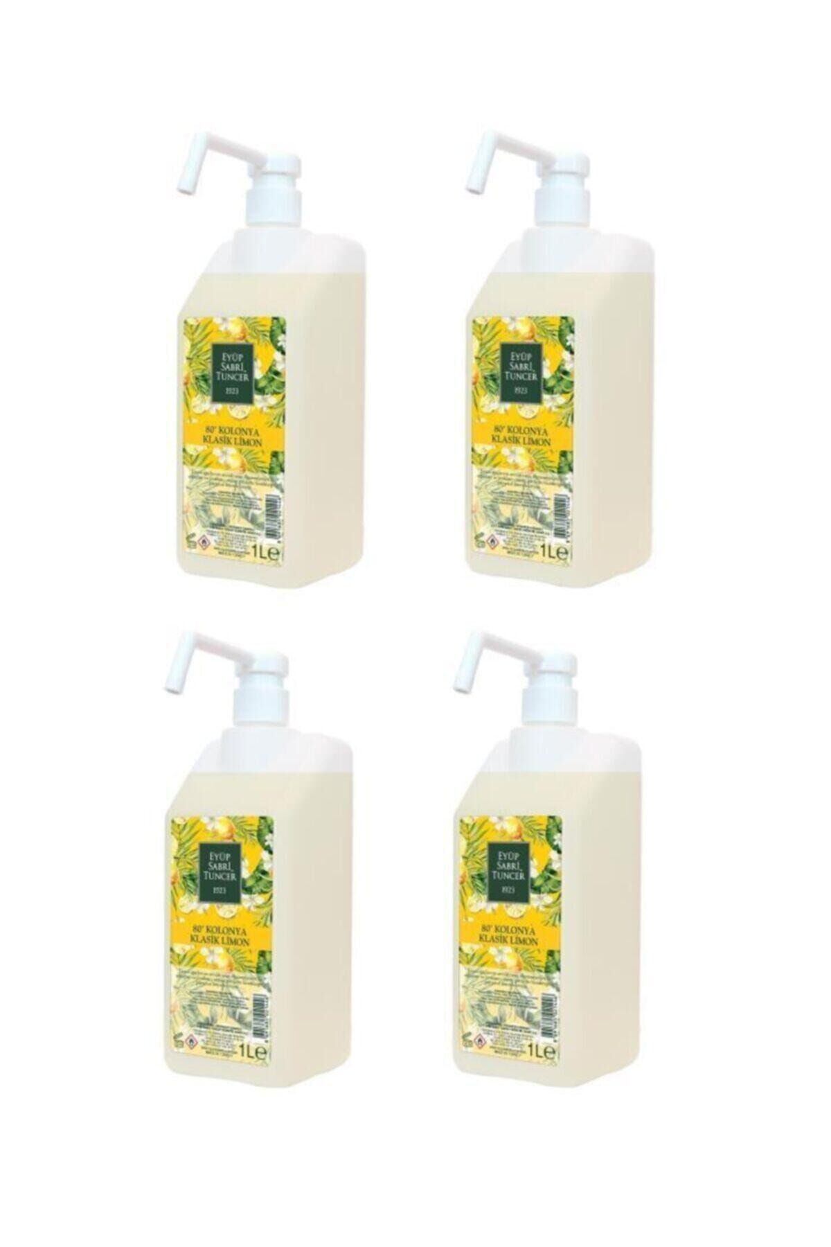 Eyüp Sabri Tuncer Klasik Limon Kolonyası Sprey Başlıklı 1 lt x 4