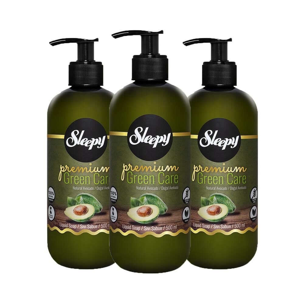 Sleepy Premium Green Care Sıvı Sabun Avokado 500 ml x 3