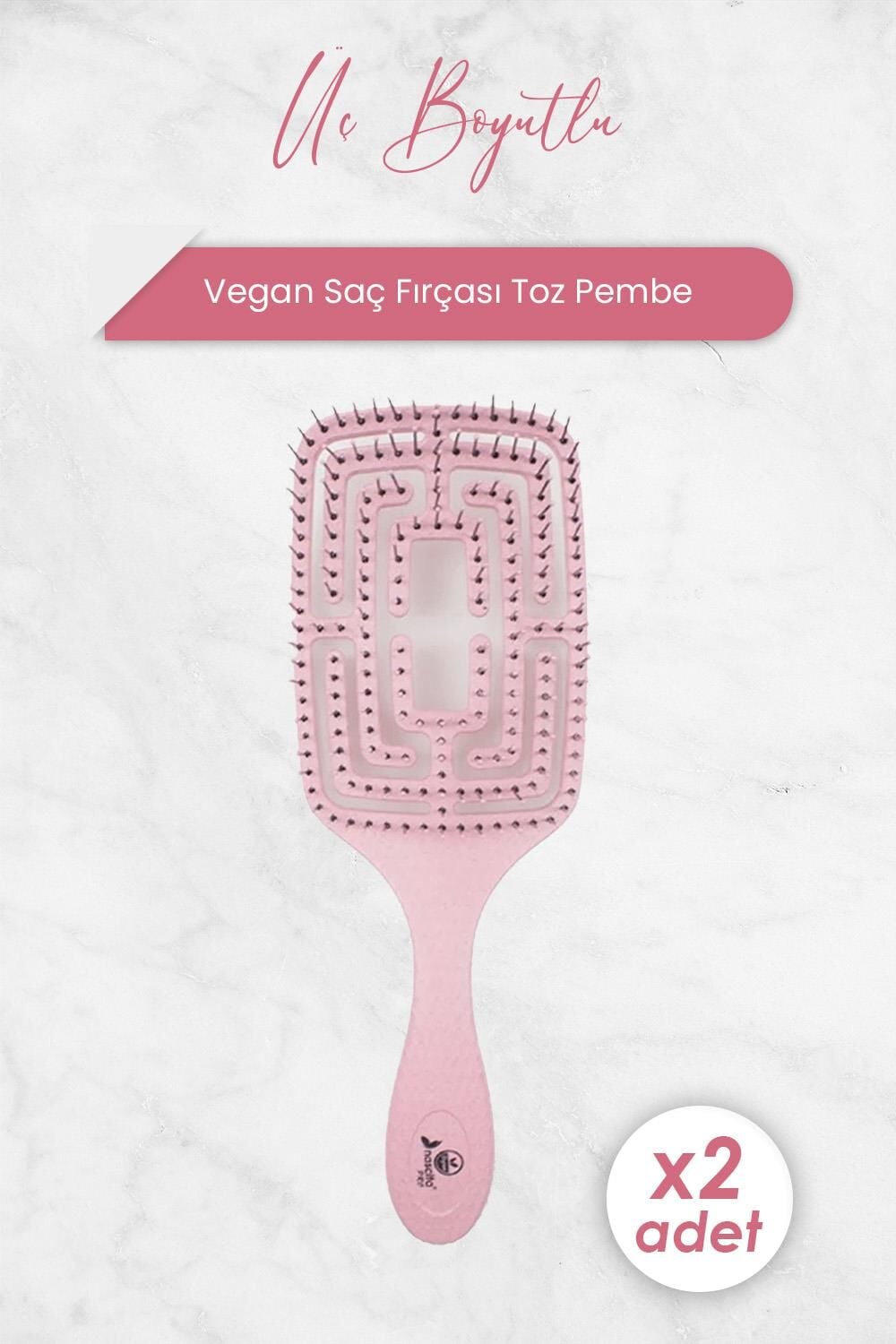 Nascita Üç Boyutlu Saç Fırçası Vegan Toz Pembe 5860 x 2 Adet