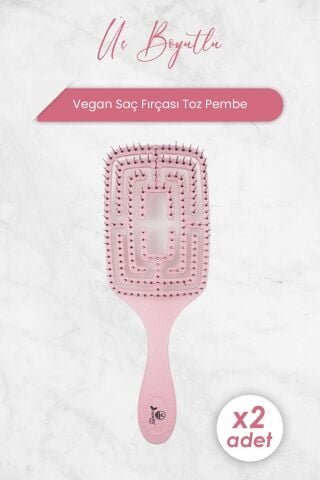 Nascita Üç Boyutlu Saç Fırçası Vegan Toz Pembe 5860 x 2 Adet