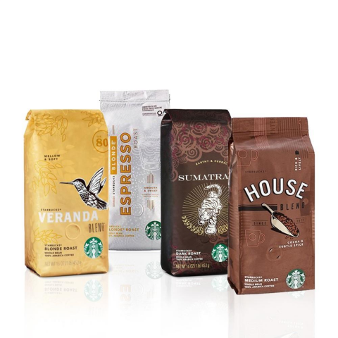 Starbucks Veranda, Sumatra, House ve Blonde Espresso 250 gr Çekirdek Kahve