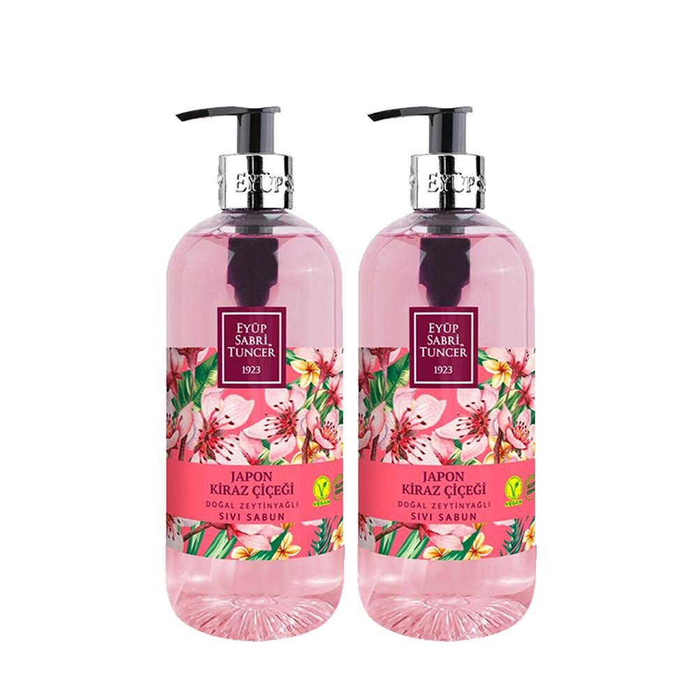 Eyüp Sabri Tuncer Doğal Zeytinyağlı Sıvı Sabun Japon Kiraz Çiçeği 500 ml x 2 Adet