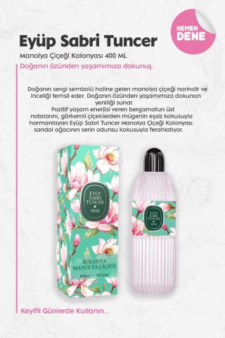 Eyüp Sabri Tuncer Manolya Çiçeği Kolonyası 400 ML