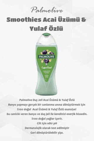 Palmolive Duş Jeli Superfood Acai Üzümü & Yulaf 500 ml 6 Al 5 Öde ve Rosie