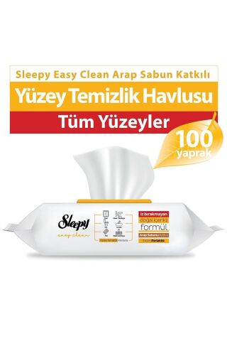 Sleepy Easy Clean Yüz Temizleme Havlusu Arap Sabunu 100'lü X 5 Adet