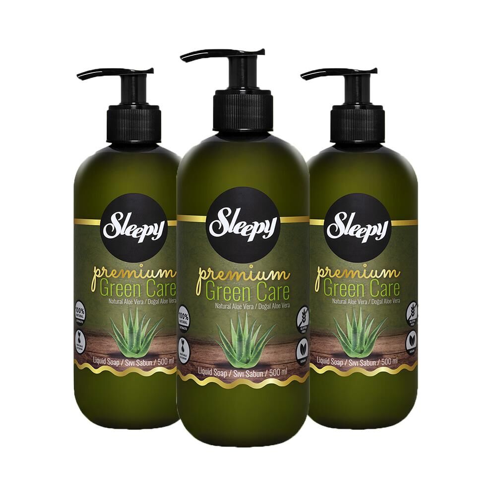 Sleepy Premium Green Care Sıvı Sabun Aloe Vera 500 ml x 3