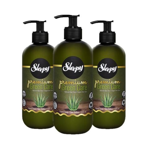 Sleepy Premium Green Care Sıvı Sabun Aloe Vera 500 ml x 3