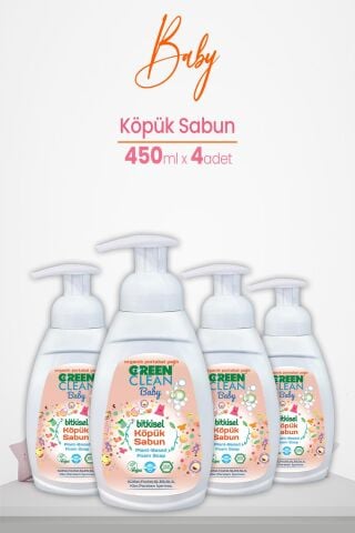 Green Clean Baby Köpük Sabun Portakal Yağlı 450 ml x 4 Adet