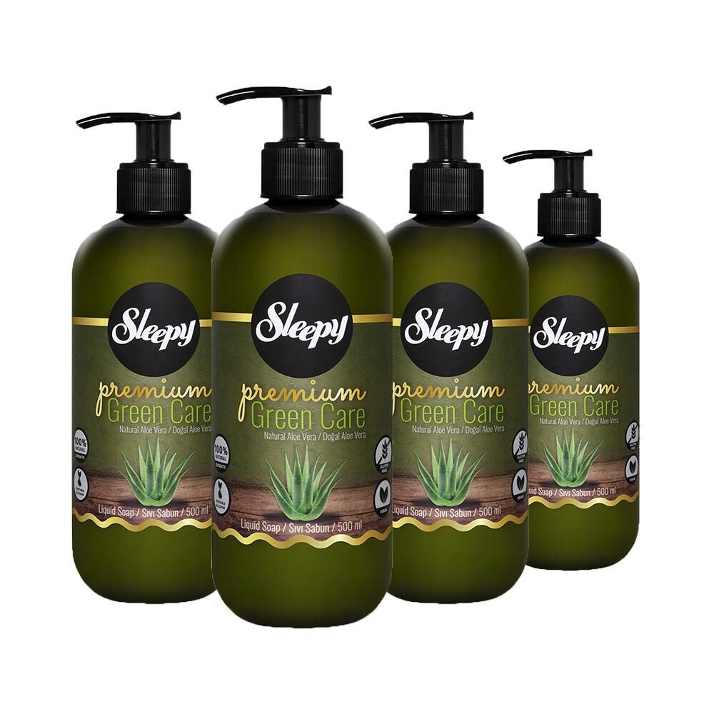 Sleepy Premium Green Care Sıvı Sabun Aloe Vera 500 ml x 4