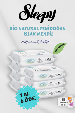 Sleepy Bebek Bakım Havlusu 7 AL 6 Öde Hediyeli