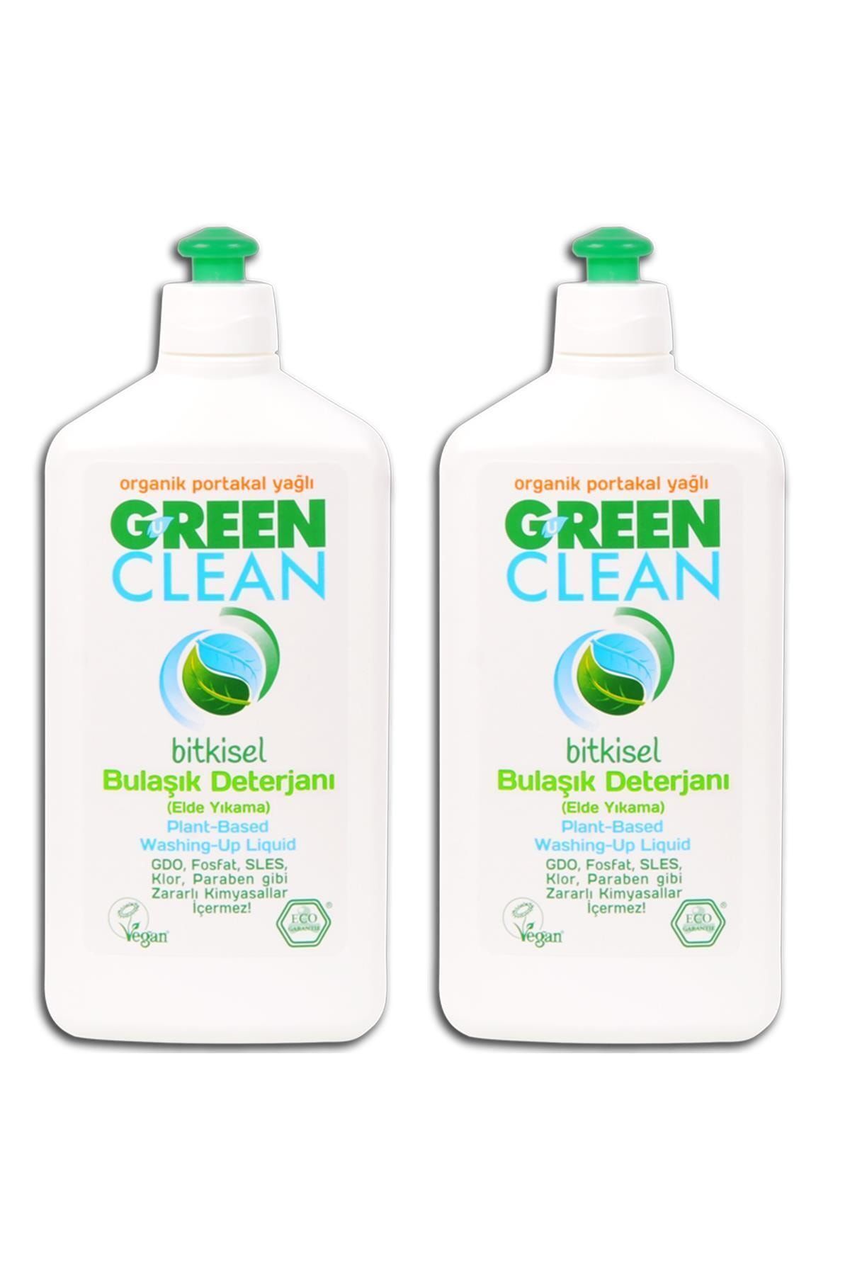 Green Clean Organik Portakal Yağlı Bitkisel Bulaşık Deterjanı 500 Ml 2'li Set