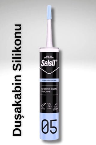 Selsil Duşakabin Silikonu 1 adet, Suya Neme Küfe Dayanıklı Sızdırmazlık