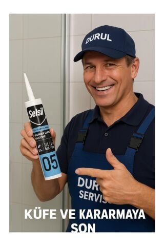 Selsil Duşakabin Silikonu 1 adet, Suya Neme Küfe Dayanıklı Sızdırmazlık