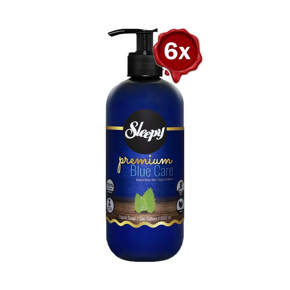 Sleepy Premium Blue Care Sıvı Sabun Su Nanesi 500 ml x 6