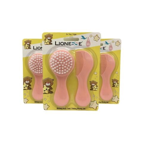 Tarko Lionesse Fırça Tarak Seti - Pembe x 3