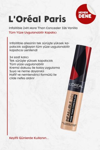 Loreal Paris Infaillible 24H More Than Concealer 326 Vanilla