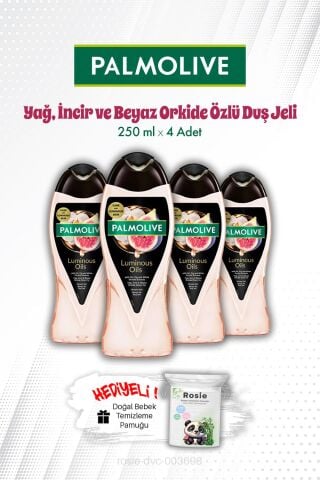 250 ML Palmolive Luminous Oils İncir ve Beyaz Orkide Özlü X 4 Duş Jeli ve ROSIE